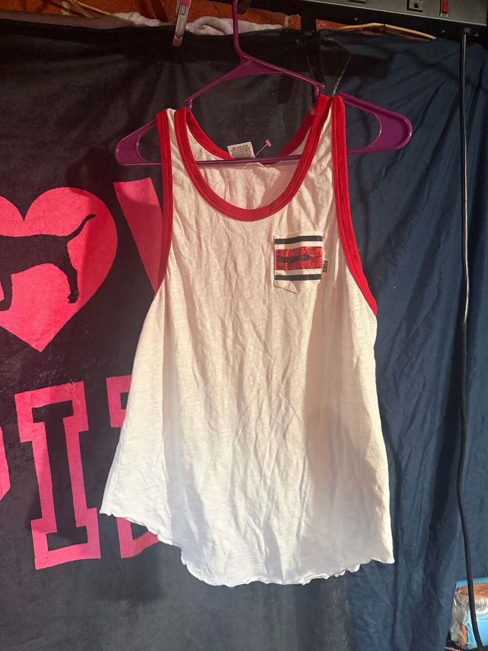 PINK Victoria's Secret University of Wisconsin Badgers Tank Top Size XS